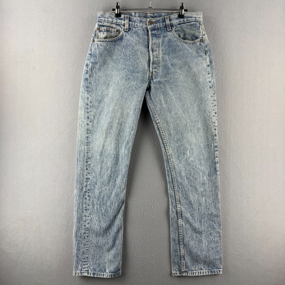 Vintage Levis Jeans Mens 34x32 (Fits 32x31) Acid Wash 501 90s Made in USA